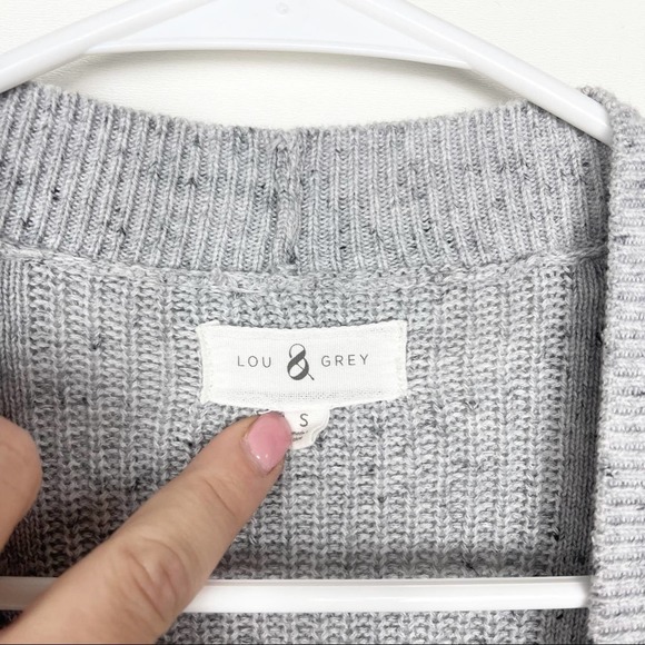 Lou and Grey Waterfall Drape Gray Knit Cardigan - Picture 6 of 10